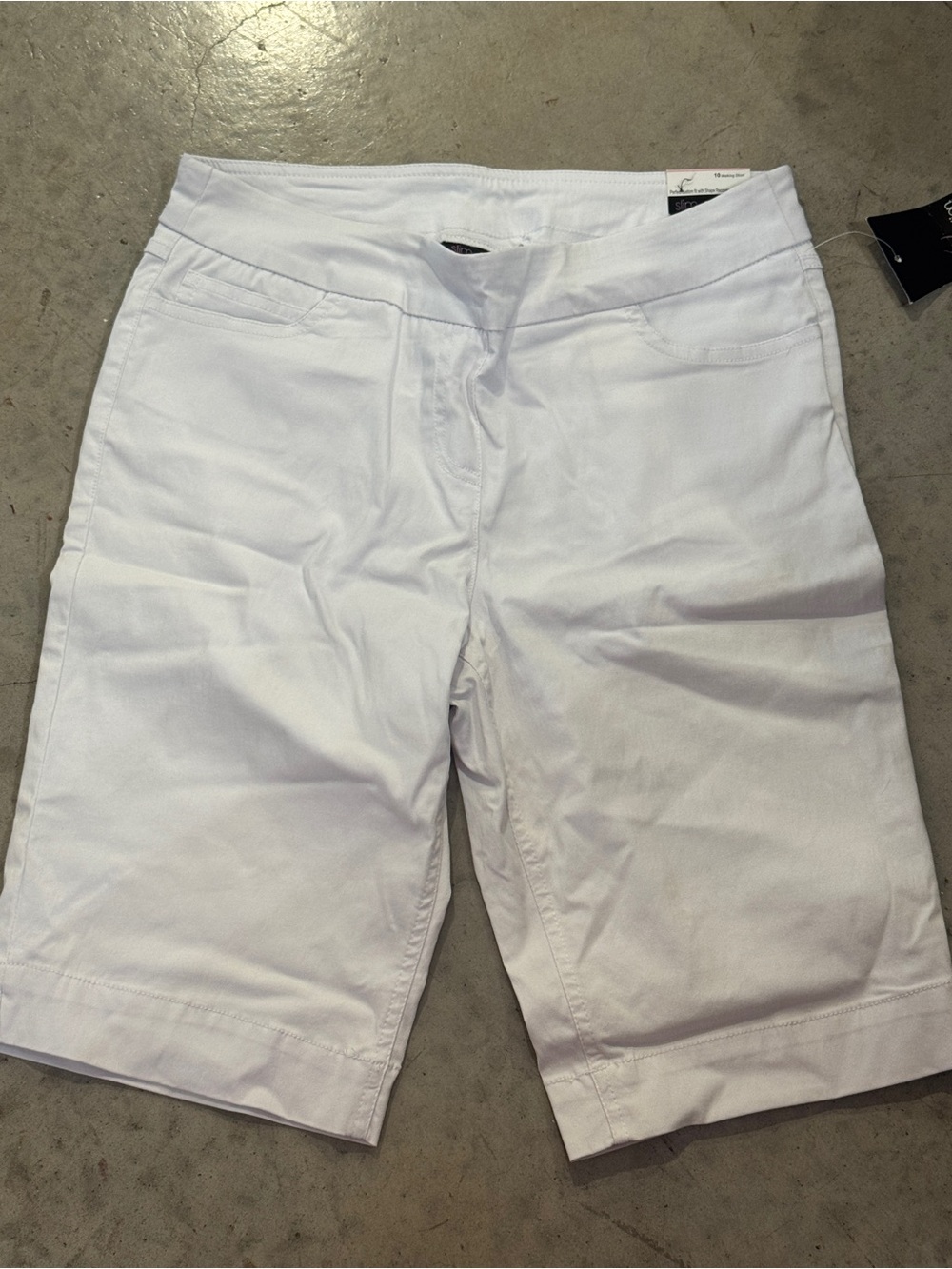 White Women's Stretch Bermuda Shorts